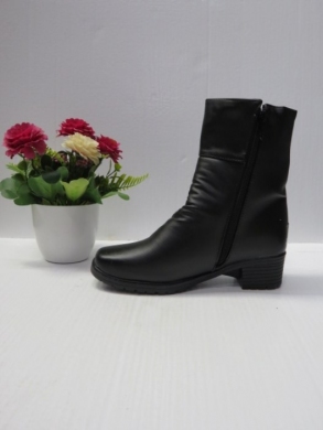 Botki damskie ocieplane na obcasie (37-42) B705 BLACK