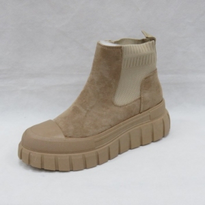 Botki damskie na płaskim (36-41) F1016 KHAKI