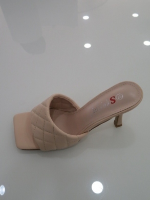 Klapki damskie na szpilki (36-41) T367 BEIGE