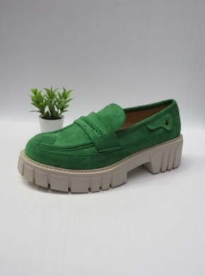 Mokasyny damskie na koturnie (36-41) UK132 GREEN