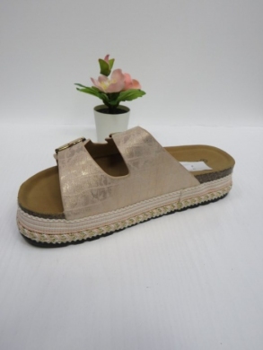 Klapki damskie na koturnie (36-41) FB209 BEIGE