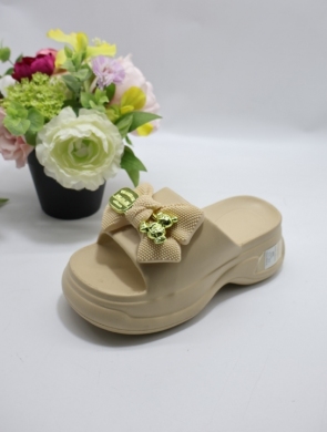 Klapki damskie na płaskim (36-41) 8006 KHAKI