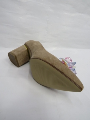 Czółenki damskie na obcasie (36-41) NS322 KHAKI
