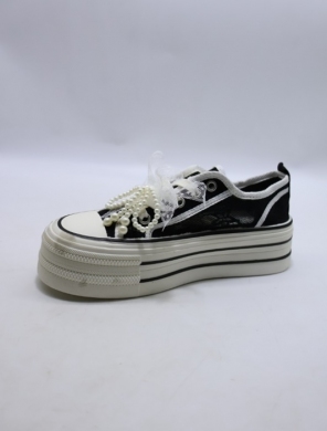 Trampki damskie na płaskim (35-40) BD30 BLACK