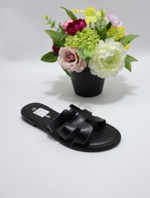 Klapki damskie na płaskim (36-41) C2176 BLACK