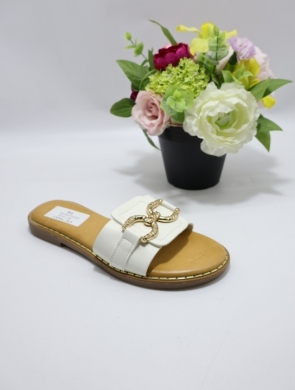 Klapki damskie na płaskim (36-41) ML293 WHITE