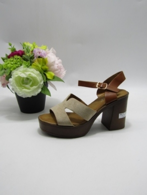 Sandały damskie na obcasie (36-41) 3802 KHAKI
