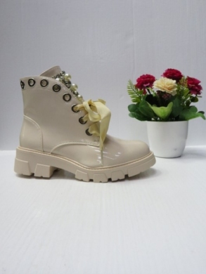 Botki damskie ocieplane na płaskim (36-41) FR580 BEIGE