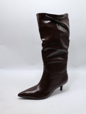 Kozaki damskie na szpilce (36-41) BE-685 BROWN