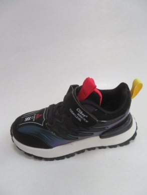 Buty sportowe dziewczęce (26-31) L212 BLACK/YELLOW