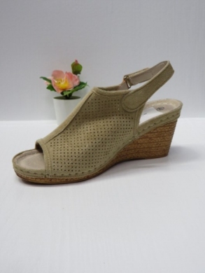 Sandały damskie na koturnie (36-41) 7AA225 BEIGE