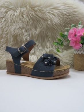 Sandały damskie na koturnie (36-41) TL8-102 DBLUE