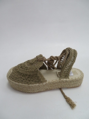 Sandały Damskie na koturnie (36-41) BZSJ 2058 KHAKI