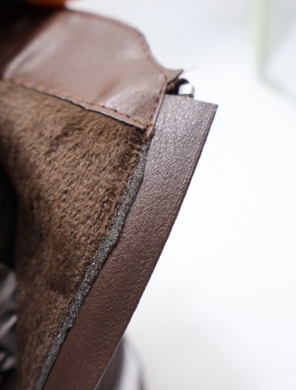 Botki damskie ocieplane na obcasie (36-41) DH2501 BROWN