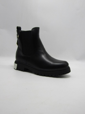 Botki damskie ocieplane na płaskim (36-41) SA190-1 BLACK