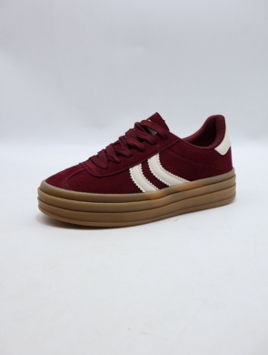 Buty sportowe damskie na płaskim (36-41) 9181 BROWN