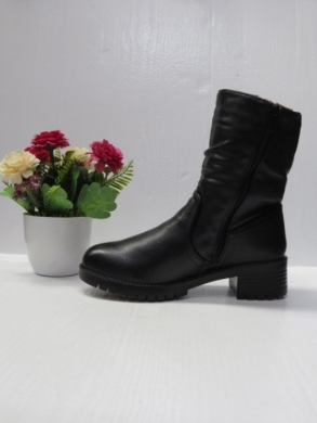 Botki damskie ocieplane na obcasie (36-41) 2326 BLACK