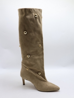 Kozaki damskie na szpilce (36-41) 52173 KHAKI