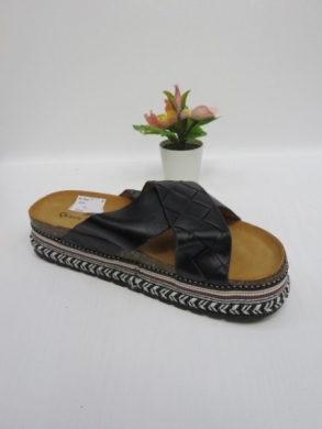 Klapki damskie na koturnie (36-41) 218-225 BLACK