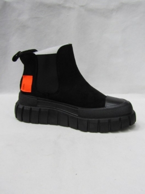 Botki damskie na płaskim (36-41) G8370 BLACK