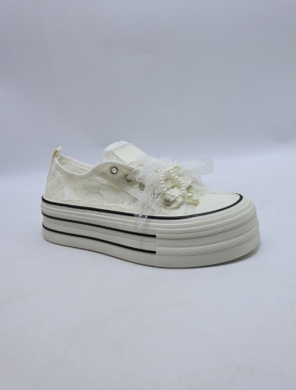 Trampki damskie na płaskim (35-40) BD30 WHITE