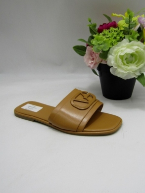 Klapki damskie na płaskim (36-41) HM5258 KHAKI