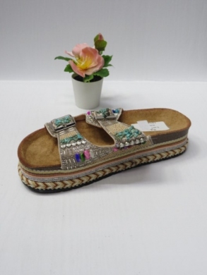 Klapki damskie na koturnie (36-41) X-19 BEIGE