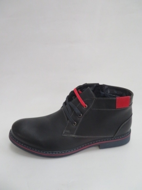 Botki męskie ocieplane (41-46) 923 NAVY/RED