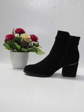 Botki damskie ocieplane na obcasie (36-41) 168-531 BLACK