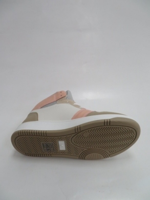 Sneakersy damskie wysokie (36-41) AB917 BEI/PINK