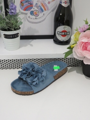 Klapki damskie na płaskim (36-41) TL8-110 BLUE