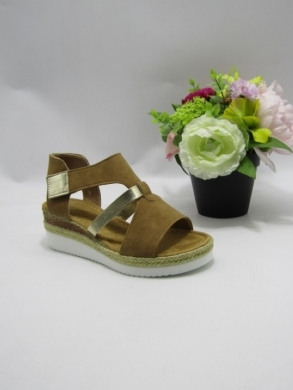 Sandały damskie na koturnie (36-41) F6391 CAMEL