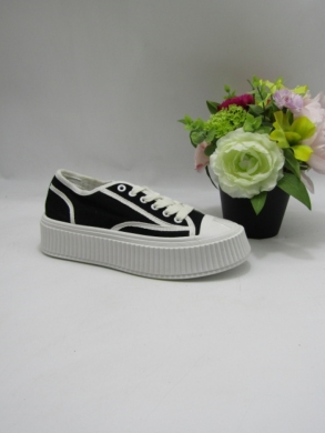 Trampki damskie na płaskim (36-41) 8859 BLACK