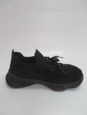 Buty sportowe damskie na płaskim (36-41) 2022 BLACK