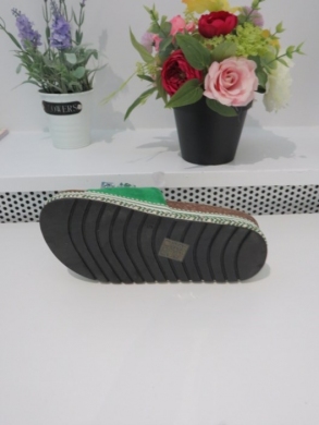 Klapki damskie na koturnie (36-41) 6061-2 GREEN
