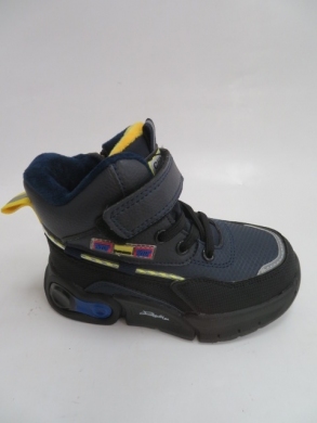 Botki chłopięce jesienne (27-32) P643 BLUE/YELLOW