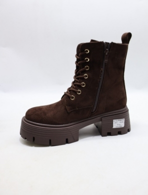Botki damskie ocieplane na obcasie (36-41) DH40108 BROWN