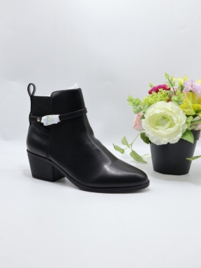 Botki damskie na obcasie (36-41) H9987-1 BLACK