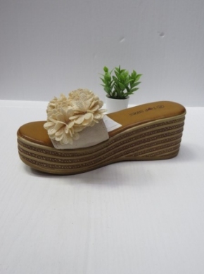 Klapki damskie na koturnie (36-41) WH-515 BEIGE