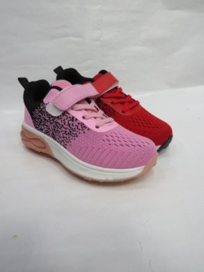 Buty sportowe dziewczęce (31-36) C12-7 PINK/RED
