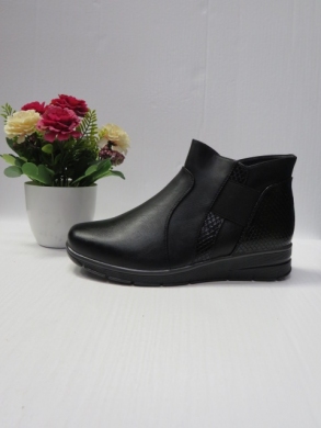 Botki damskie ocieplane na płaskim (36-41) ML-15 BLACK