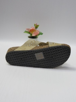 Klapki damskie na koturnie (36-41) FRS-66 BEIGE