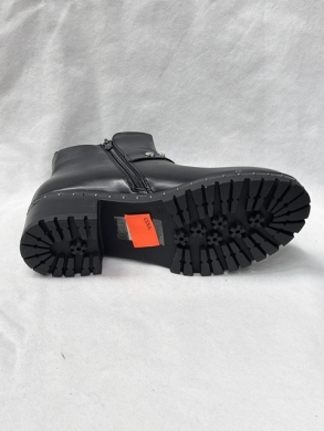 Botki damskie ocieplane na płaskim (36-41) HC289 BLACK