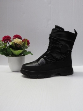 Botki damskie ocieplane na płaskim (36-41) 310 BLACK