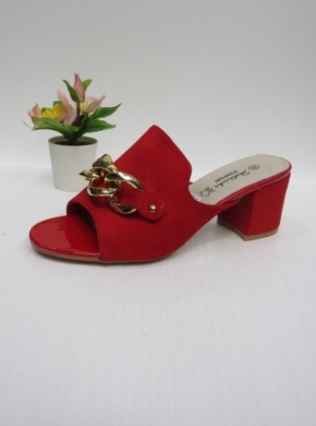 Klapki damskie na obcasie (36-41) 0554 RED