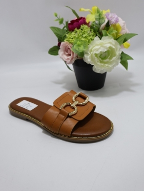 Klapki damskie na płaskim (36-41) ML293 CAMEL