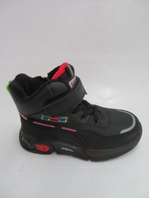 Botki chłopięce jesienne (27-32) P643 BLACK/RED