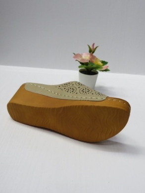 Klapki damskie na koturnie (36-41) 6094-3 BEIGE