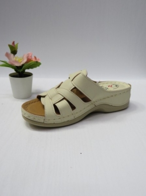 Klapki damskie na koturnie (36-41) 12706-1 BEIGE