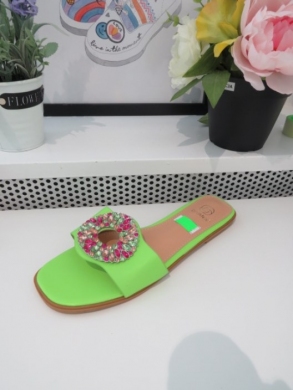 Klapki damskie na płaskim (36-41) LOLA5022 GREEN